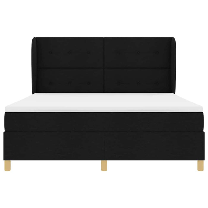 Pat cu saltea cu arcuri Gri închis 90x190 cm Negru 180 x 200 cm - WALTI WALTI
