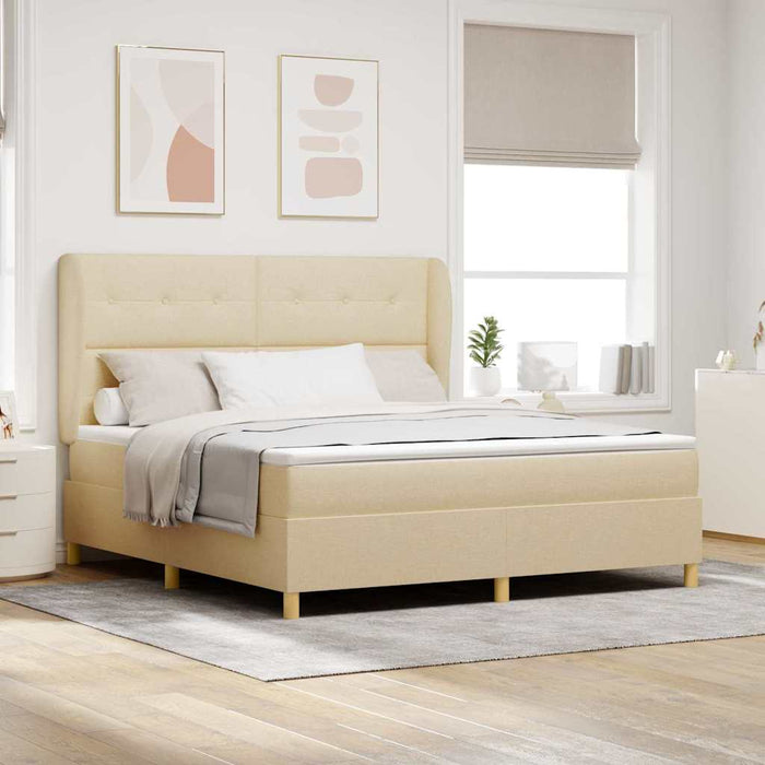 Pat cu saltea cu arcuri Gri închis 90x190 cm Crem 180 x 200 cm - WALTI WALTI