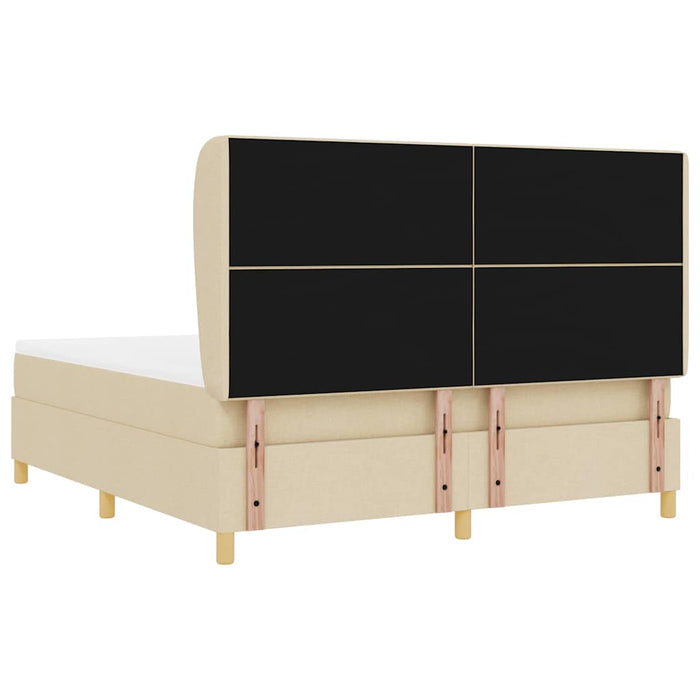 Pat cu saltea cu arcuri Gri închis 90x190 cm Crem 180 x 200 cm - WALTI WALTI