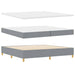 Pat cu arcuri cu headboard Gri deschis 200 x 200 cm țesătură - WALTI WALTI