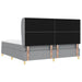 Pat cu arcuri cu headboard Gri deschis 200 x 200 cm țesătură - WALTI WALTI