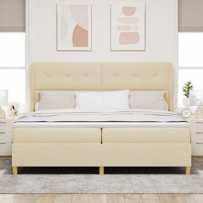 Pat cu saltea cu arcuri Gri închis 90x190 cm Crem 200 x 200 cm - WALTI WALTI