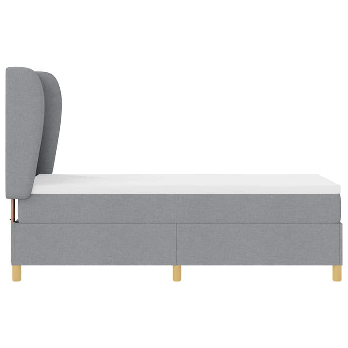 Pat cu saltea cu arcuri Gri închis 90x190 cm Gri deschis - WALTI WALTI