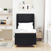 Pat cu arcuri cu headboard Manual Negru 200 x 80 cm țesătură - WALTI WALTI