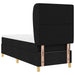 Pat cu arcuri cu headboard Manual Negru 200 x 80 cm țesătură - WALTI WALTI