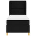 Pat cu arcuri cu headboard Manual Negru 200 x 80 cm țesătură - WALTI WALTI