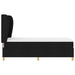 Pat cu arcuri cu headboard Manual Negru 200 x 80 cm țesătură - WALTI WALTI