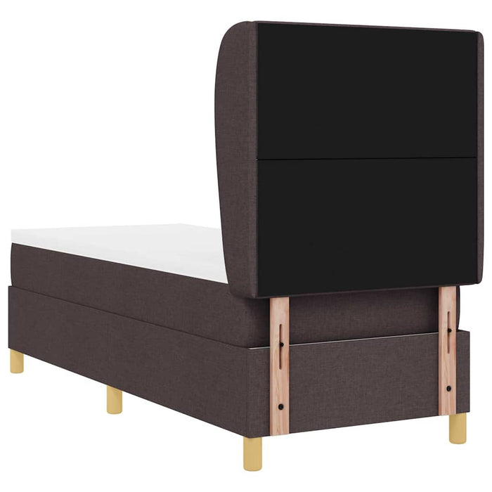 Pat cu arcuri cu pernă Manual Maro închis 200 x 80 cm țesătură - WALTI WALTI