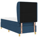 Pat cu arcuri cu headboard Manual albastru 200 x 80 cm țesătură - WALTI WALTI
