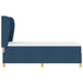 Pat cu arcuri cu headboard Manual albastru 200 x 80 cm țesătură - WALTI WALTI