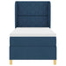 Pat cu arcuri cu headboard Manual albastru 190 x 90 cm țesătură - WALTI WALTI