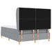 Pat cu arcuri cu headboard Gri deschis 190 x 140 cm țesătură - WALTI WALTI
