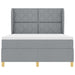 Pat cu arcuri cu headboard Gri deschis 190 x 140 cm țesătură - WALTI WALTI