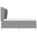 Pat cu arcuri cu headboard Gri deschis 190 x 140 cm țesătură - WALTI WALTI