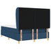 Pat cu arcuri cu headboard albastru 200 x 140 cm țesătură - WALTI WALTI