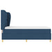 Pat cu arcuri cu headboard albastru 200 x 140 cm țesătură - WALTI WALTI