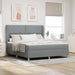 Pat cu arcuri cu headboard Gri deschis 200 x 180 cm țesătură - WALTI WALTI