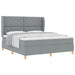 Pat cu arcuri cu headboard Gri deschis 200 x 180 cm țesătură - WALTI WALTI