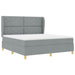 Pat cu arcuri cu headboard Gri deschis 200 x 180 cm țesătură - WALTI WALTI