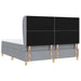 Pat cu arcuri cu headboard Gri deschis 200 x 180 cm țesătură - WALTI WALTI