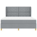 Pat cu arcuri cu headboard Gri deschis 200 x 180 cm țesătură - WALTI WALTI