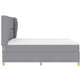 Pat cu arcuri cu headboard Gri deschis 200 x 180 cm țesătură - WALTI WALTI