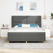 Pat cu arcuri cu headboard Gri închis 200 x 180 cm țesătură - WALTI WALTI