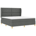 Pat cu arcuri cu headboard Gri închis 200 x 180 cm țesătură - WALTI WALTI