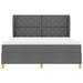 Pat cu arcuri cu headboard Gri închis 200 x 180 cm țesătură - WALTI WALTI
