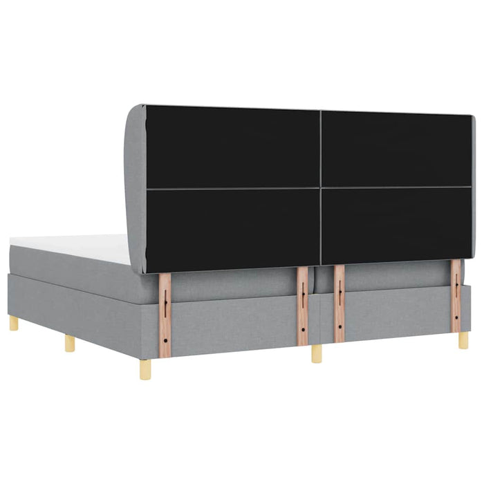 Pat cu saltea cu arcuri Gri închis 90x190 cm Gri deschis - WALTI WALTI