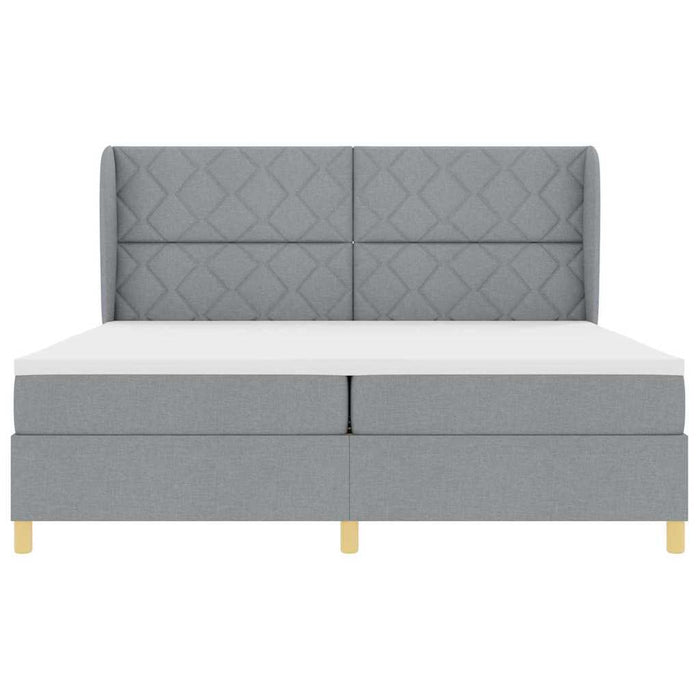 Pat cu saltea cu arcuri Gri închis 90x190 cm Gri deschis - WALTI WALTI
