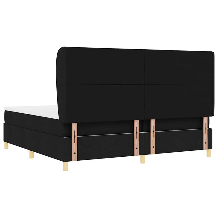 Pat cu saltea cu arcuri Gri închis 90x190 cm Negru 200 x 200 cm - WALTI WALTI