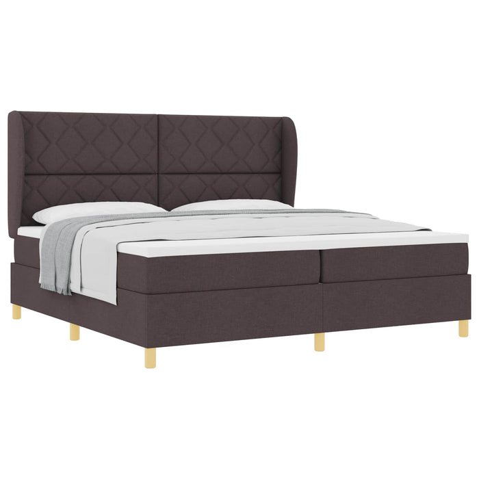 Pat cu saltea cu arcuri Gri închis 90x190 cm Maro închis - WALTI WALTI