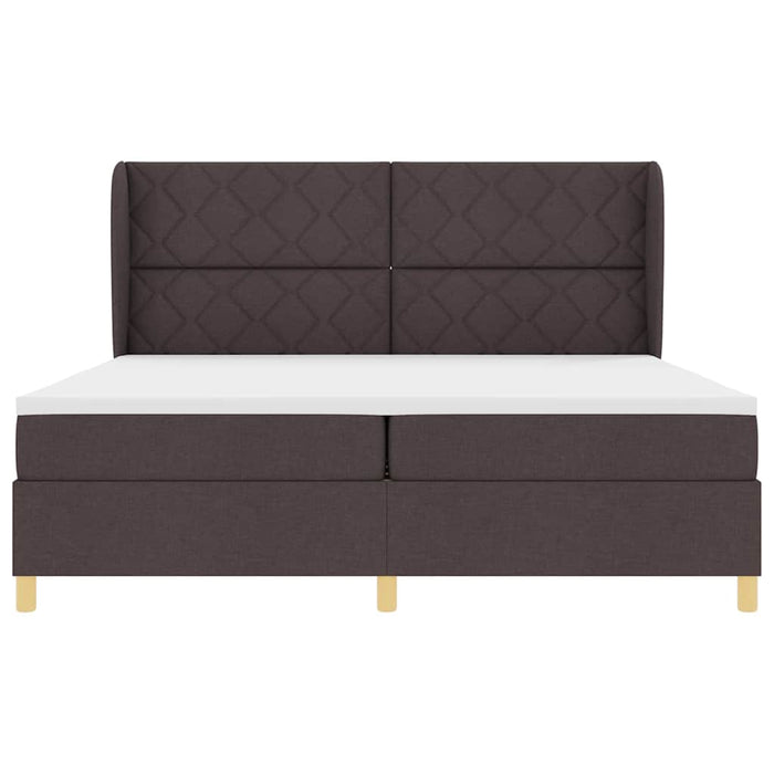 Pat cu saltea cu arcuri Gri închis 90x190 cm Maro închis - WALTI WALTI