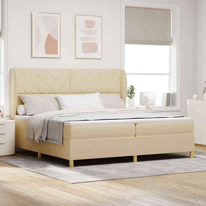 Pat cu saltea cu arcuri Gri închis 90x190 cm Crem 200 x 200 cm - WALTI WALTI
