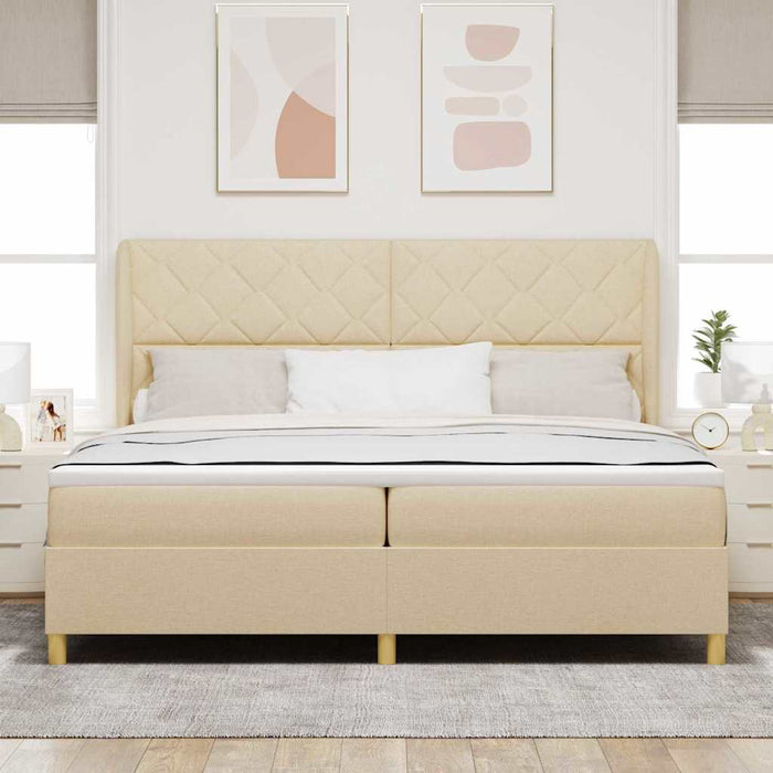 Pat cu saltea cu arcuri Gri închis 90x190 cm Crem 200 x 200 cm - WALTI WALTI