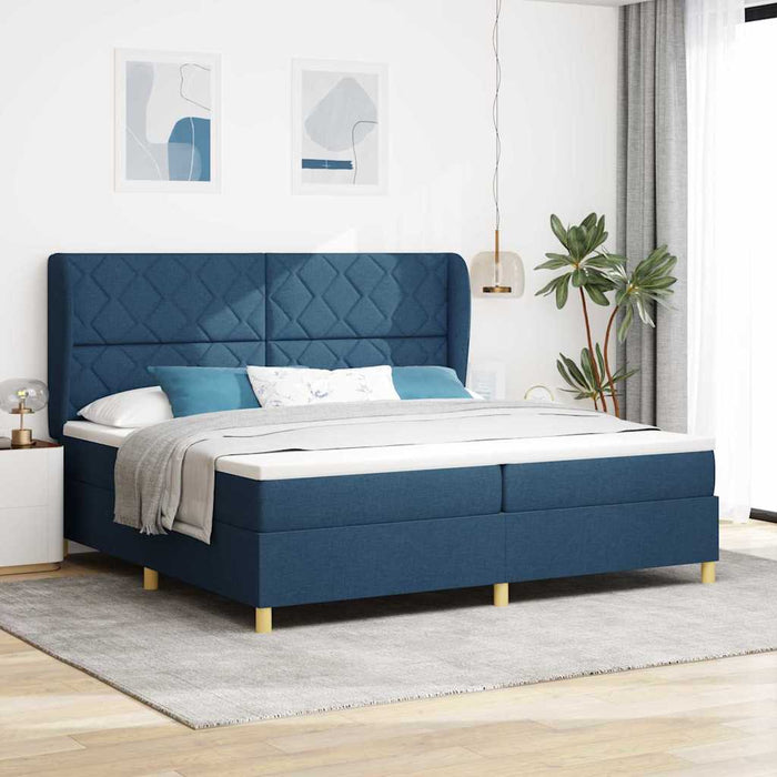 Pat cu saltea cu arcuri Gri închis 90x190 cm cu saltea albastru - WALTI WALTI