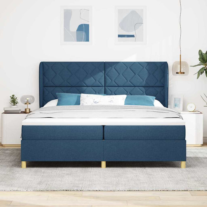 Pat cu saltea cu arcuri Gri închis 90x190 cm cu saltea albastru - WALTI WALTI