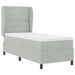Pat cu arcuri cu saltea Gri deschis 80 x 200 cm Catifea - WALTI WALTI