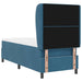 Pat cu arcuri cu headboard Albastru închis 200 x 80 cm Catifea - WALTI WALTI