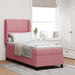 Pat cu arcuri cu saltea cu headboard Roz 200 x 80 cm Catifea - WALTI WALTI