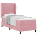 Pat cu arcuri cu saltea cu headboard Roz 200 x 80 cm Catifea - WALTI WALTI