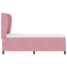 Pat cu arcuri cu saltea cu headboard Roz 200 x 80 cm Catifea - WALTI WALTI