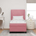 Pat cu arcuri cu saltea cu headboard Roz 190 x 90 cm Poliester - WALTI WALTI