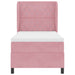 Pat cu arcuri cu saltea cu headboard Roz 190 x 90 cm Poliester - WALTI WALTI