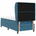 Pat cu arcuri cu headboard Albastru închis 200 x 100 cm Catifea - WALTI WALTI