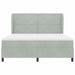 Pat cu arcuri cu saltea Gri deschis 200 x 180 cm Catifea - WALTI WALTI