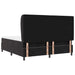 Pat cu arcuri cu saltea cu headboard Negru 200 x 180 cm Catifea - WALTI WALTI