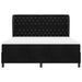 Pat cu arcuri cu saltea cu headboard Negru 200 x 180 cm Catifea - WALTI WALTI