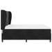 Pat cu arcuri cu saltea cu headboard Negru 200 x 180 cm Catifea - WALTI WALTI